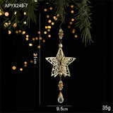 Boxtoday Shiny Christmas Decorations Festive Metal Craft Hanging Pendants Stylish Snowflake Decoration for Party Supply