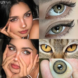 Boxtoday  NEW Korean Style Colored Eye Contacts  with Degree Myopia Green y2k Color Lenses Cosmetics Blue Big Eyes Lens Brown Pupils