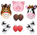 Boxtoday 13pcs/lot Birthday Decoration 44*64cm Pig Cow Neddy Farm Balloons for Farm Animal Theme Party Kid Birthday Party Supplies