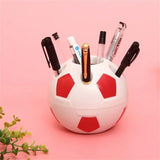 Boxtoday Soccer Shape Tool Supplies Pen Pencil Holder Football Shape Toothbrush Holder Desktop Rack Table Home Decoration Student Gifts