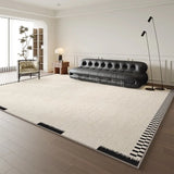 Boxtoday Black Beige Plaid Carpet Comfortable Easy Clean Non Slip TPR Rugs Modern Luxury Decoration Large Size Living Room Carpets Tapete