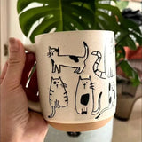 Boxtoday Creative Hand-painted Ceramic Mug Cartoon Large Capacity Office Home Breakfast Milk Coffee Cup High Temperature Resistant