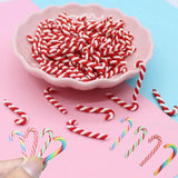 Boxtoday Kawaii Christmas Candy Cane Resin Cabochons For Xmas Tree Hanging Ornaments Scrapbooking Crafts Making Phone Deco DIY Accessorie