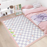 Boxtoday Checkerboard Carpet for Living Room Bedroom Decoration Non-slip Home Office Floor Mat Coffee Table Lounge Area Rugs Kitchen Rug