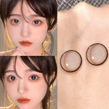 Boxtoday Two Pieces Big Eyes Black Large Diameter Color Contact Lenses Prescription Myopia with Dioptric Lenses Student Anime Accessories