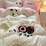 Boxtoday Ins Style Sweet Bedding Set For Girls Duvet Cover Set Soft Embroidery Bed Sheet Set Comforter Set Quilt Cover