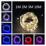 Boxtoday 1m/2m/3m/5m/10m Fairy String Lights Led USB Outdoor Battery Operated Garland Christmas Decorations Xmas New Year Ornaments Decor