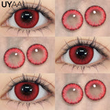 Boxtoday Cosmetics Color Contact Lenses Cosplay Red Color Lens Anime Black Lenses Korean Lenses Grow Eye Big Eye lens Blue Lenses