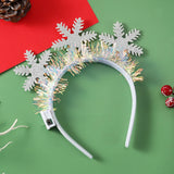 Boxtoday Christmas Hair Band Glowing Headband Xmas Tree Snowflake Hair Band Deer Horn Light Flashing Headwear Merry Christmas Gift