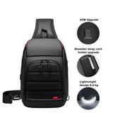 Boxtoday Gift EURCOOL Multifunction Men Chest Bag for 9.7"USB Backpack Charging Messenger Handbags Crossbody Shoulder Sling Male Bags Bolsas