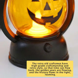 Boxtoday Halloween LED Hanging Pumpkin Lantern Light Ghost Lamp Candle Light Retro Halloween Party Home Decoration