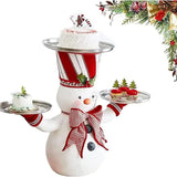 Boxtoday Snack Rack Christmas Tree Dessert Candy Plate Snack Tray Double Layer Cake Stand Fruit Holder Cupcake Rack Bowl Xmas Decoration