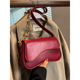 Boxtoday Gift High-End Texture Niche Design Red Shoulder Bag Female New Fashion Autumn Winter Underarm Wedding Bag Chain Crossbody Pack