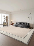 Boxtoday Black Beige Plaid Carpet Comfortable Easy Clean Non Slip TPR Rugs Modern Luxury Decoration Large Size Living Room Carpets Tapete