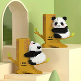 Boxtoday Big Panda Small Building Blocks, Educational Assembled Toys, Office Pen Holder Ornaments, DIY Gifts