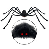 Boxtoday 30cm/50cm/75cm/90cm/125cm/150cm/200cm Halloween Giant Black Plush Spider Decoration Haunted House Prop Indoor Outdoor Decor