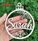 Boxtoday Personalized Different Names , Christmas Snowflake Ball Decorations for Home - Laser Engraved name place card,Christmas decor