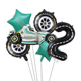 Boxtoday 5/9pcs Race Car Theme Balloon Set With 30inch Number Balloon Wheel Checkered Foil Globos Kids Boys Birthday Party Decor Supplies