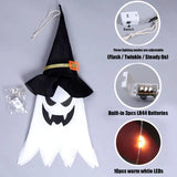 Boxtoday LED Halloween Flashing Light Ghost Festival Dress Up Glowing Wizard Hat Lamp Decor Hanging Lantern 2024 Halloween Decoration