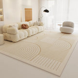 Boxtoday Golden Beige Minimalist Living Room Carpet Lines Artistic Solid Carpets Bedroom Easy Clean Rug Large Size Customizable Party Rug