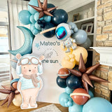 Boxtoday 36inch Aviator Bear Cutouts Cardboard Baby Blue Party Decoration Flight Theme Boys Birthday Baby Shower Anniversary Photo Props