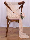 Boxtoday 24PCS 17x275cm Chiffon Chair Sashes Wedding Chair Decoration  Long For Wedding Aisle Decorations Party Banquet Event Baby Shower