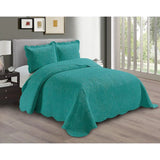 Boxtoday Linen Plus Embossed Coverlet Bedspread Set Oversized Solid   Bed Cover Bedding New