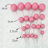 Boxtoday 20pcs Cake Topper Balls Set 2cm-4cm DIY Birthday Wedding Cake Decoration Party Celebrate Cake Glitter Balls Christmas Decor graduation