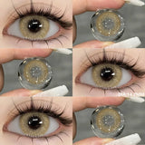 Boxtoday 1pair Colored Pupils for Eyes Green Eye Color Lenses Brown Natural Blue Eye Lenses High Quality Gray Lenses Soft Pupils