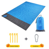 Boxtoday 200x210cm Waterproof Beach Cushion Pocket Outdoor Picnic Camping Beach Mat Portable Lightweight Picnic Mat Camping Floor Mats