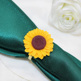 Boxtoday 20Pcs Artificial Sunflower Napkin Rings Yellow Flowers Napkin Holder for Dining Table Decor World Bee Day Decorations HWE123