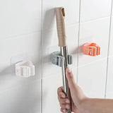 Boxtoday 1pcs Punch-free Mop Holder Bathroom Shelf Wall-Mounted Mop Broom Hanger Self Adhesive Hooks Bathroom Storage Home Accessories