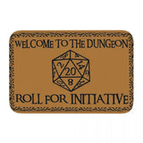 Boxtoday Welcome To The Dungeons Roll For InitiativeBathroom Mat Dnd Game Doormat Kitchen Carpet Balcony Rug Home Decor