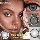 Boxtoday  1Pair/2Pcs Myopia Lenses Colored Contact Lenses with Prescription Lenses Natural Brown Eye Lens Gray Pupils Lens Yearly