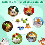 Boxtoday Mini Hamster Hat Small Animals Lovely Knitted Wool Hats for Lizard Guinea Pig Reptile Christmas Clothes Costume Pet  Accessory