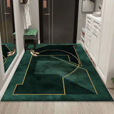 Boxtoday Modern Light Luxury Living Room Sofa Coffee Table Carpet Simple Dark Green Porch Entry Non-slip Rug Children's Room Bedside Rugs