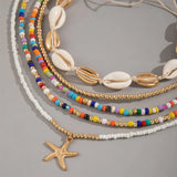 Boxtoday Bohemia Shell Starfish Pendant Necklace  for Women Sand Beach Measle  Bracelet Set Jewelry Party Girls 鑺嵏姊拌姊拌阿瑜滄 25134