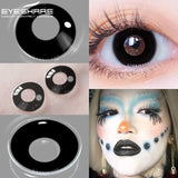 Boxtoday 1Pair Anime Color Contact Lenses for Eyes Yearly Red Lenses Black White Lenses Halloween Eye Lens Cosplay Eye Contacts