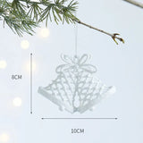 Boxtoday Acrylic Pendant Intricate Glitter Bow Hangings Elegant Snowflake for Window