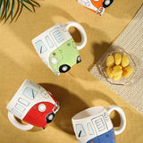 Boxtoday Bus Cup Beast Pie Cups Small Animal Mug Handmade Household Ceramic Mug Cute Cartoon Cow Creative Festival Gift 400ml