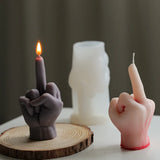 Boxtoday 3D Middle Finger Candle Silicone Mold DIY Gesture Aromatherapy Plaster Art Soap Resin Crafts Making Tools Holiday Party Gifts