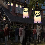 Boxtoday LED Halloween Flashing Light Ghost Festival Dress Up Glowing Wizard Hat Lamp Decor Hanging Lantern 2024 Halloween Decoration