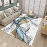 Boxtoday Nordic Style Living Room Carpet Indoor Gilt Abstract Square Floor Mat Printed Sofa Coffee Table Rug Home Decoration Washable Mat