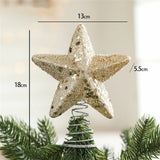 Boxtoday Sprinkled Christmas Tree Decoration Eye-Catching Glittering Pink Tree Decoration Shimmering Top Star for New Year