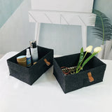 Boxtoday Desktop Storage Baskets Felt fabric Bedroom countertop Organize Basket Pen holder Sundries Cosmetics Storage,Basket of flowe