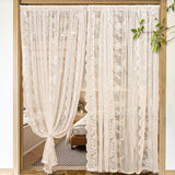 Boxtoday Romantic Lace Sheer Rod Pocket Luxury Curtain Tulle French window bedroom Living room Partition Curtain Home Decor