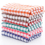 Boxtoday 6PCS Cotton Kitchen Tea Towel Absorbent Catering Restaurant Cloth Clean Dish Towels Kichen Cleaning Supplies