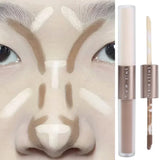 Boxtoday Double-ended Highlighting Contouring Stick 2-in-1 Concealer Pencil Cement Grey Three-dimensional Nose Shadow Bronzers Makeup Pen