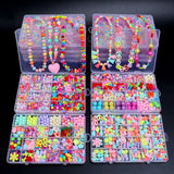 Boxtoday 500pcs DIY Handmade Beaded Children's Toy Creative Loose Spacer Beads Crafts Making Bracelet Necklace Jewelry Kit Girl Toy Gift