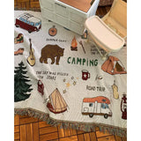 Boxtoday Camping Decorative Blanket Cushion Camping Blanket Sofa Cover Throw Blanket  Picnics Mat for Outdoor Hiking Beach